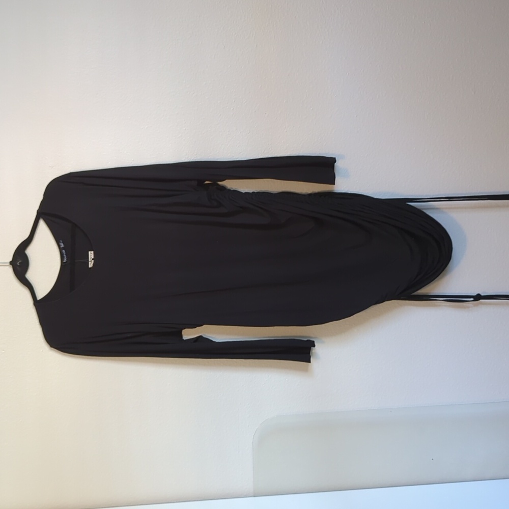 Black ruched dress